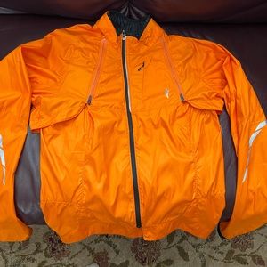 Specialized Deflect Reflect Convertible rain jacket. Semi form fit, S, orange